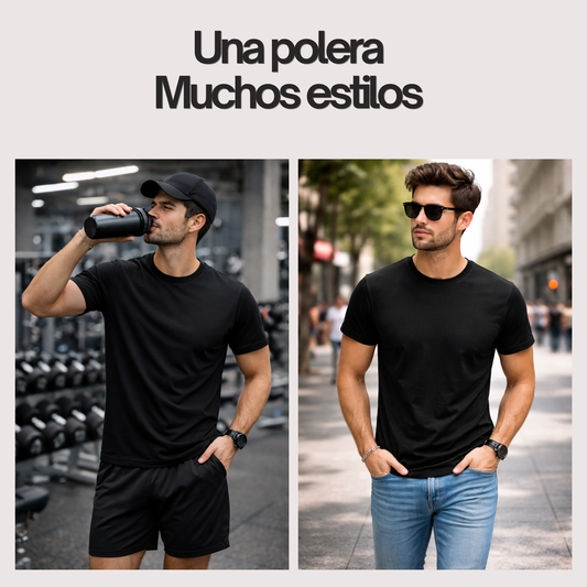 Polera Manga Corta 100% Algodon