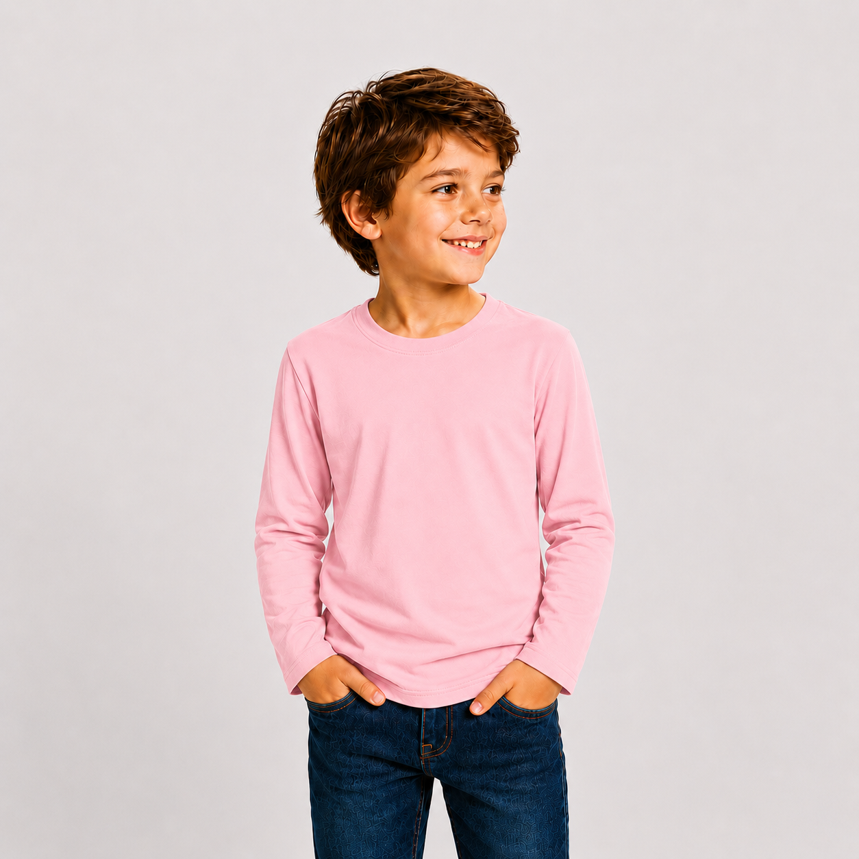 Polera 100% Algodón de Niño Manga Larga UNISEX