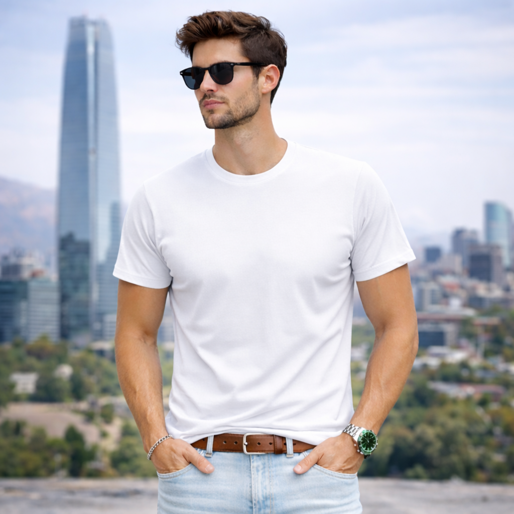 Polera Manga Corta 100% Algodon
