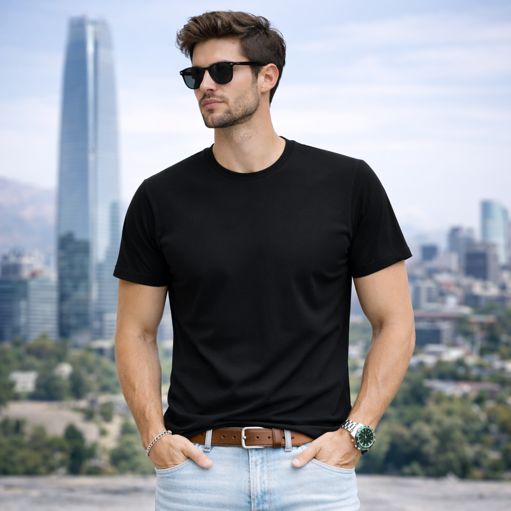 Polera Manga Corta 100% Algodon