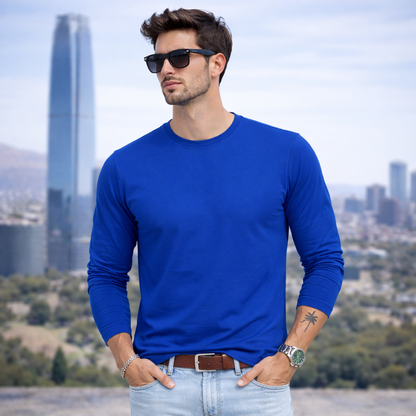 Polera Manga Larga 100% Algodon