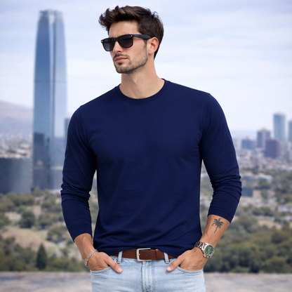 Polera Manga Larga 100% Algodon